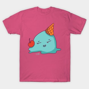 Melted Ice Cream with Red Cherry T-Shirt